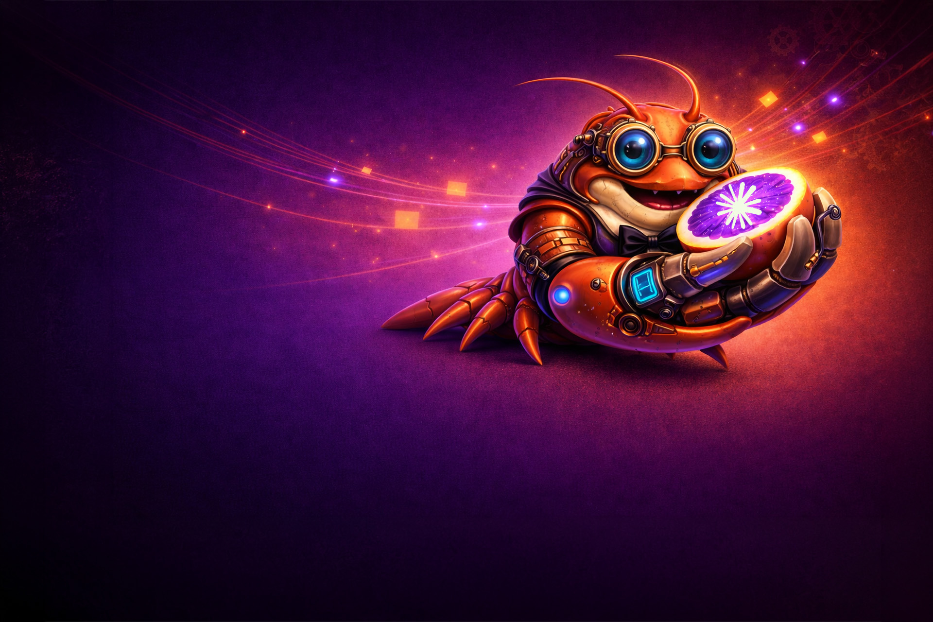 Purple Orange AI hero background