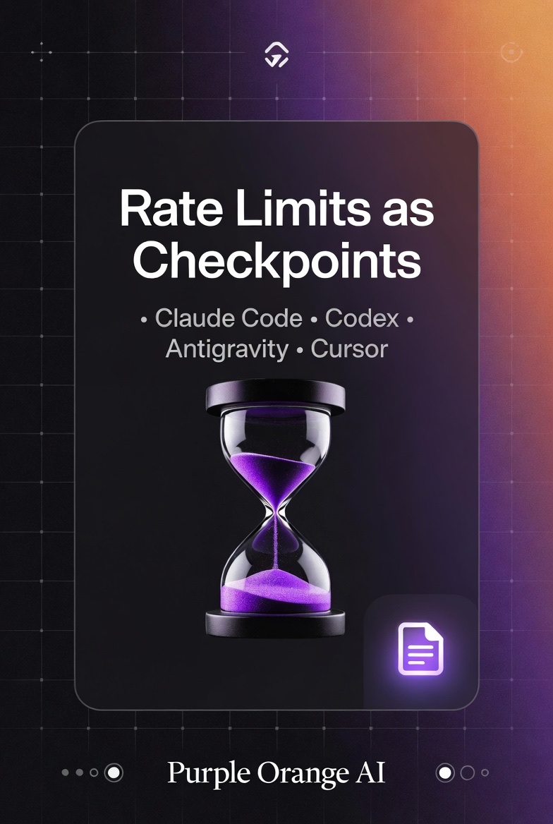 AI rate limits as checkpoints across Claude Code, Codex, Antigravity, and Cursor